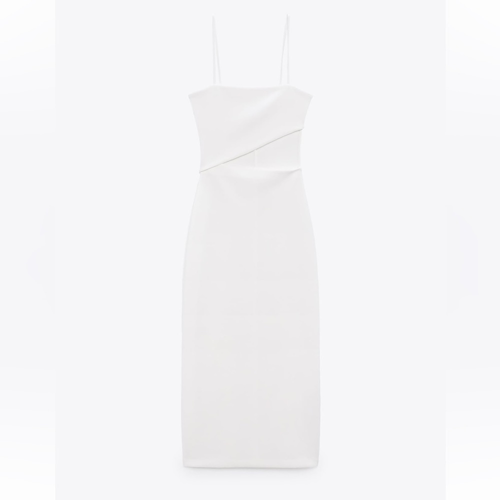 Zara white cut out dress